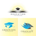 Education logo ,  vector flat icon for apps educational or website Royalty Free Stock Photo