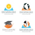 Education logo ,  vector flat icon for apps educational or website Royalty Free Stock Photo