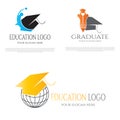 Education logo ,  vector flat icon for apps educational or website Royalty Free Stock Photo