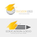 Education logo ,  vector flat icon for apps educational or website Royalty Free Stock Photo