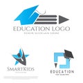 Education logo ,  vector flat icon for apps educational or website Royalty Free Stock Photo