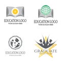 Education logo ,  vector flat icon for apps educational or website Royalty Free Stock Photo