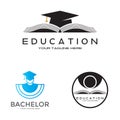 Education logo ,  vector flat icon for apps educational or website Royalty Free Stock Photo