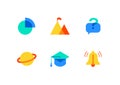 Education - modern flat design style icons set