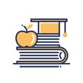 Education - modern vector single line icon Royalty Free Stock Photo
