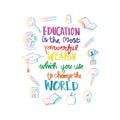 Education is the most powerful weapon which you can use to change the world.