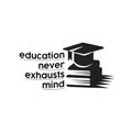 Education never exhausts mind illustration