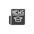 Education news headline vector icon