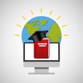 Education online global cap graduation book