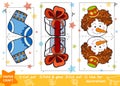 Education Paper Crafts for children, Christmas Gift and snowman