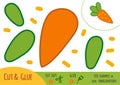 Education paper game for children, Carrot