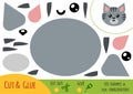 Education paper game for children, Cat