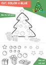 Cut, color and glue - Christmas tree Royalty Free Stock Photo