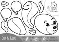 Education paper game for children, Squirrel