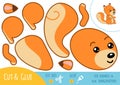 Education paper game for children, Squirrel