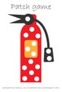 Education Patch game fire extinguisher for children to develop motor skills, use plasticine patches, buttons, colored paper or
