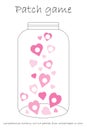 Education Patch game jar heart for children to develop motor skills, use plasticine patches, buttons, colored paper or