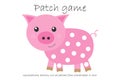 Education Patch game pig for children to develop motor skills, use plasticine patches, buttons, colored paper or color the page,