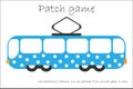 Education Patch game tram for children to develop motor skills, use plasticine patches, buttons, colored paper or color the page,