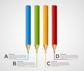 Education pencil option Infographics design template.