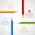 Education pencil option Infographics design template.