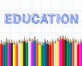 Education Pencils Graph Paper