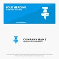 Education, Pin, Marker SOlid Icon Website Banner and Business Logo Template