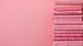 Education and Reading: Pink Paperback Book Stack in a Study Setting Royalty Free Stock Photo