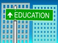 Education Road Sign (Vector) Royalty Free Stock Photo