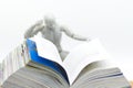 Education: Robot model reading book. Image use for new technology to learn, education concept