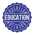 Education rubber stamp grunge