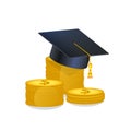 Education, scholarship money, investment in knowledge, student loans, study cost or fee concept. Royalty Free Stock Photo