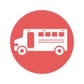 Education, school bus, transportation, vehicle icon design Royalty Free Stock Photo