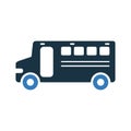 Education, school bus, transportation, vehicle icon Royalty Free Stock Photo