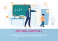 Education School Conflict Situation Text Poster