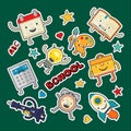 Education and school cute stickers and patches