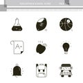 Education and School outline icon collection