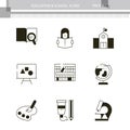 Education and School outline icon collection