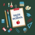 Education and School Supplies icon set