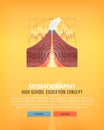 Education and science concept illustrations. Seismology Science of Earth and planet structure. Knowledge of