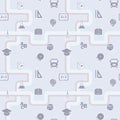 Education seamless, school pattern, vector Royalty Free Stock Photo