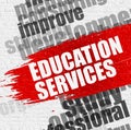 Education Services on the Brickwall. Royalty Free Stock Photo