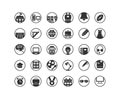 Education solid icon set.