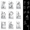 Education Student Drawing Set Royalty Free Stock Photo