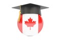 Education and study in Canada concept, 3D rendering