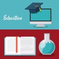 Education supplies concept isolated icon Royalty Free Stock Photo