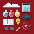 Education supplies concept isolated icon Royalty Free Stock Photo