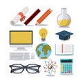 Education supplies concept isolated icon Royalty Free Stock Photo