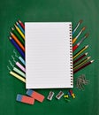 education supply school background pencil pen learning back to supplies book notebook crayon paper