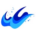 Education Swim blue Color Logo silhouette Sea Wave Logo design inspiration, Swimming logo vector Royalty Free Stock Photo